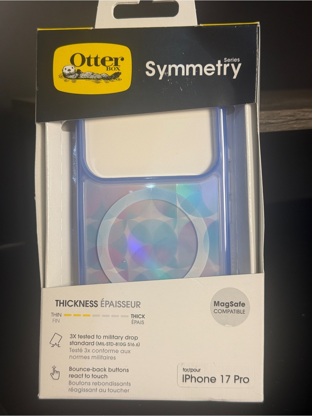 OtterBox Symmetry Series in Opal Prism MagSafe iPhone 17 Pro Case